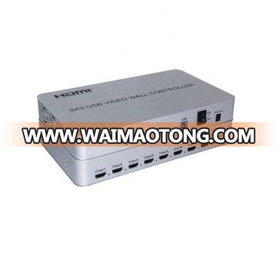 Multi screen video wall controller 3x3 USB video wall controller