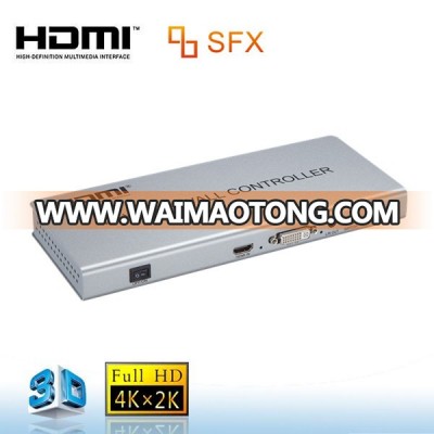 SOFLY Splicing HDMI 2x2 4 ports Video Wall Screen Controller / Scaler HDMI/DVI Input Support RS232 port speaker amplifier